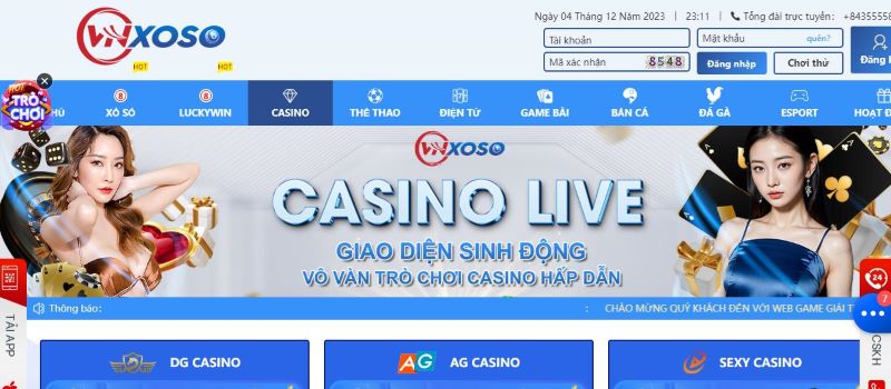 Giới thiệu về tựa game Live Casino tại nhà cái Vnxoso